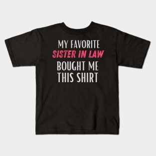 World's best sister-in-law sister in law shirts cute with flowers Kids T-Shirt